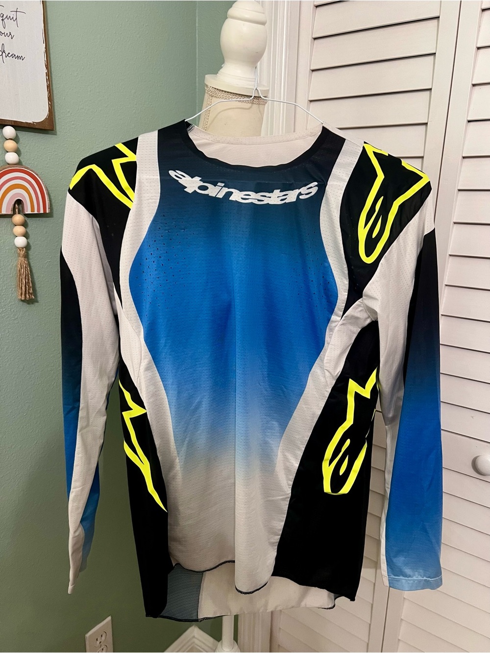 Alpinestars Blue/ Neon Yellow Motocross Jersey